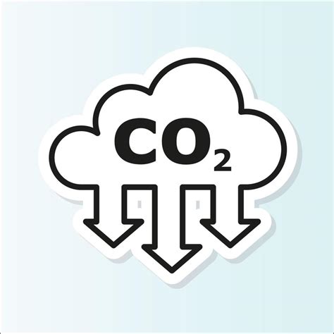 Co2 sticker. Carbon Dioxide Emissions icon or logo. co2 emissions. Vector on isolated white ...