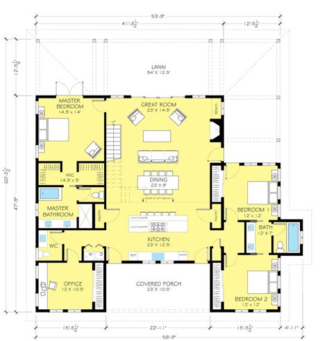 Modern Farmhouse Flooring, Modern Farmhouse Floorplan, Farmhouse Style House Plans, Barn House ...