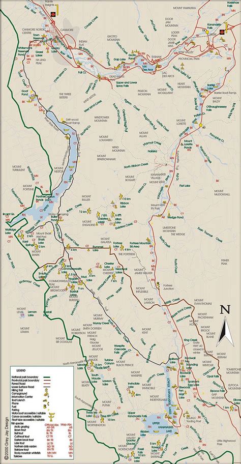 Canmore Alberta Canada: Activity Map | Map, Canmore, Canada mountains