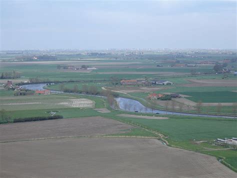 Polders along the yser river, Belgium Photo