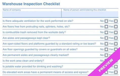 Workshop Safety Daily Checklist Template | Hourly Workforce Tracking