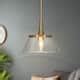 Mola Modern Farmhouse 1-Light Gold Glass Pendant Lights for Kitchen ...