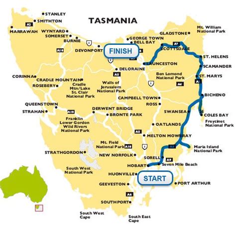 Tasmania map | Tasmania, Australia, Deloraine