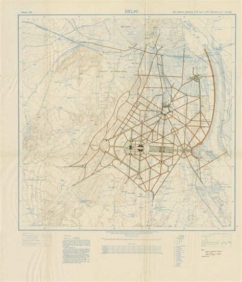 Map of Lutyens' Delhi (1913) | Delhi pics, Map, Building map