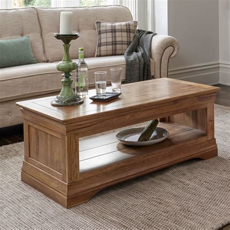 French Farmhouse Coffee Table in Solid Oak | Oak Furniture Land