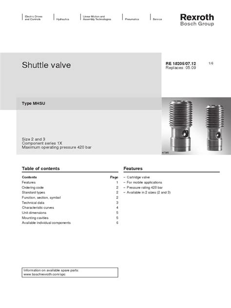 Shuttle Valve | PDF | Valve | Engineering Tolerance