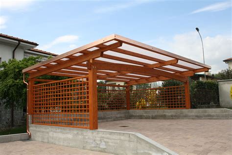 Wooden carport - ARCO FRONTALE - Gazebodesign | Навес для автомобиля конструкция, Деревянный ...