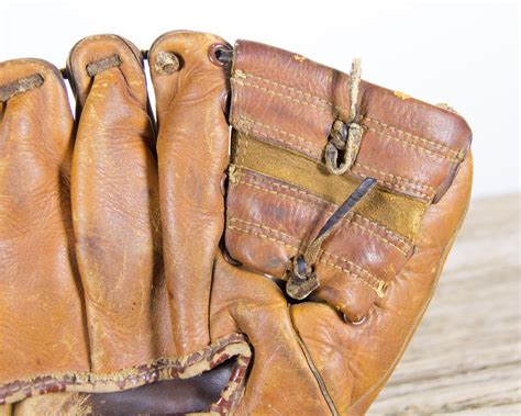 Old Vintage Leather Baseball Glove / MacGregor Eddie Joost G127 Glove / Antique Baseball Glove ...