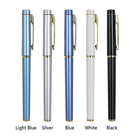 5 colors 1pc Luxury Gold Cap Pen Metal Ballpoint Gel Pen 0.5mm Black ...