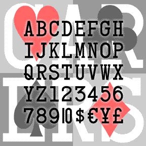 Card Characters | Harold's Fonts