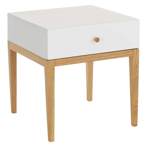 TATSUMA White 1 drawer bedside unit | Bedside units, White bedside table, Furniture