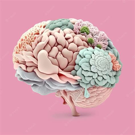 Premium Photo | A 3d model of a brain with the brain labeled as " brain