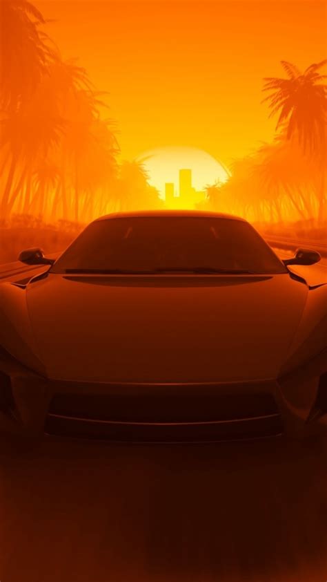 2160x3840 Road Car Synthwave Sony Xperia X,XZ,Z5 Premium ,HD 4k ...