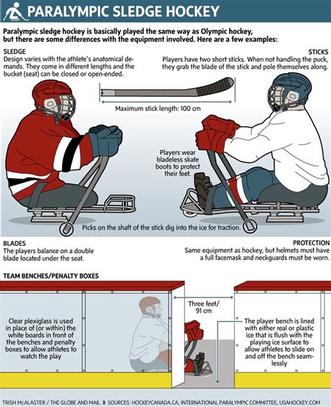 Infographic: How to play sledge hockey | Sledge hockey, Hockey, Olympic ...