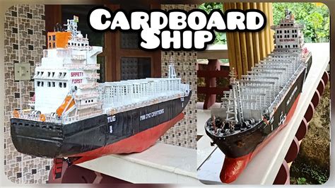 MINI MODEL of a CONTAINER CARGO SHIP using CARDBOARD at Home| DIY | Indian | Hindi - YouTube