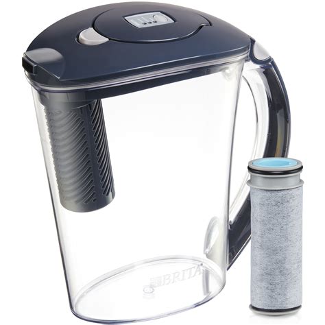 Brita Large 10 Cup Stream Filter as You Pour Water Pitcher with 1 Filter, Rapids BPA Free ...