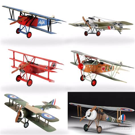 Revell 1:72 Model Kits WW1 Aircraft Sopwith Camel Fokker Nieuport Bi ...