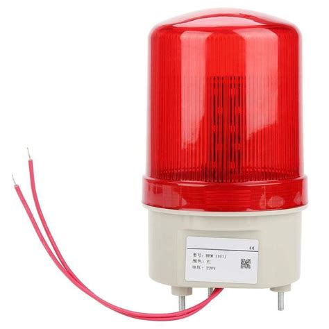 Industrial Flashing Sound Alarm Light,BEM-1101J 220V Red LED Warning Lights Acousto-Optic Alarm ...