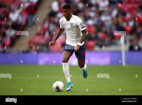 England’s Marcus Rashford during the Euro 2020 Qualifying Group A match ...