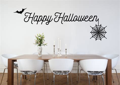 Halloween Decal Halloween Wall Decal Happy Halloween Decal - Etsy