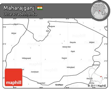 Free Blank Simple Map of Maharajganj