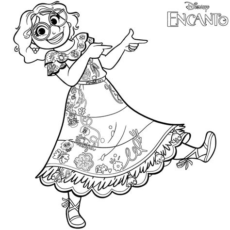 Mirabel Madrigal from Encanto coloring page - Download, Print or Color Online for Free