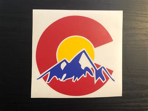 Colorado Mountain Sticker Colorado Flag Sticker Colorado | Etsy