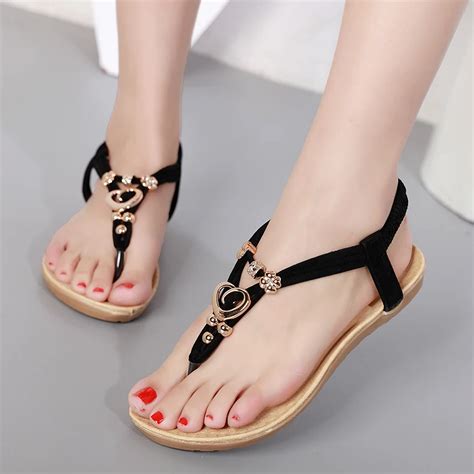 Women Sandals Summer Shoes Fasion Women Flat Sandals Ankle Strap Ladies Sandals-in Women's ...