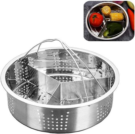 3 Pcs Set Steamer Basket Rack Set for Instant Pot Accessories, Stainless Steel Steam Baskets ...