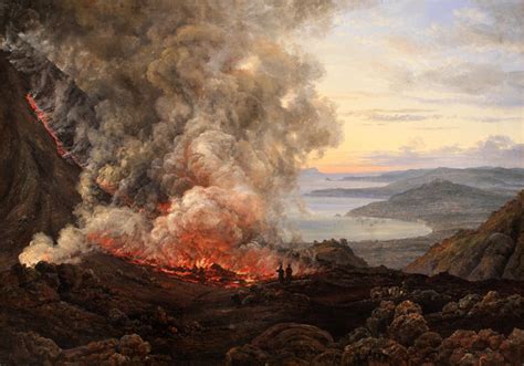 Eruption of the Volcano Vesuvius Painting by Johan Christian Dahl Reproduction | iPaintings.com