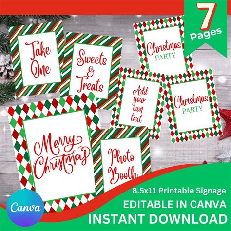 Christmas Printable Party Signage - Etsy