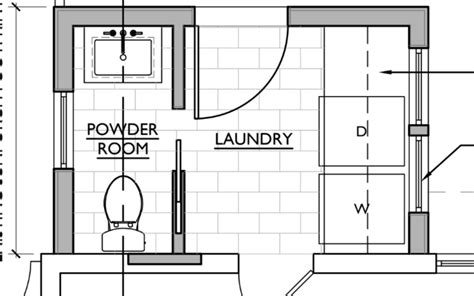Floor plan for half bath and laundry/mud room | Bathroom floor plans, Laundry room layouts ...