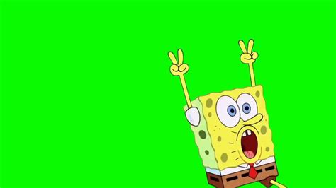 SpongeBob Green Screen: Spongebob Running "Woohoo" - YouTube