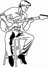 Bass Guitar Coloring Page sketch template