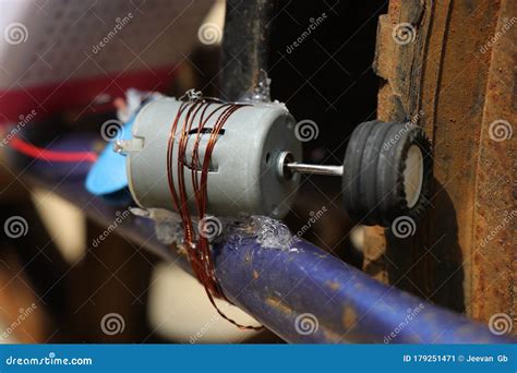 DC Motor Dynamo for Bicycle Stock Image - Image of wheel, rotate: 179251471