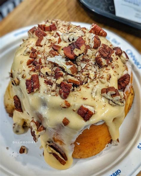 Priyanka and Sumit on Instagram: “Finally my favorite Caramel pecanbon roll from cinnabon are ...