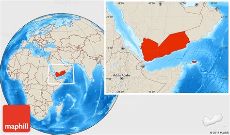 Yemen Location On World Map