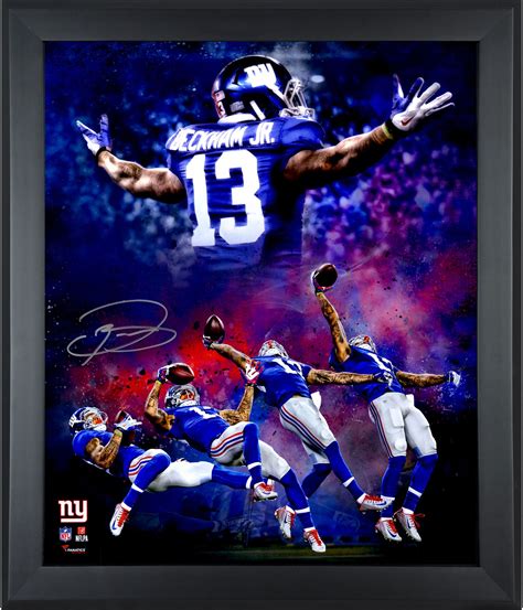 Odell Beckham, Jr. New York Giants Framed Autographed 20'' x 24'' In Focus Photograph | Odell ...