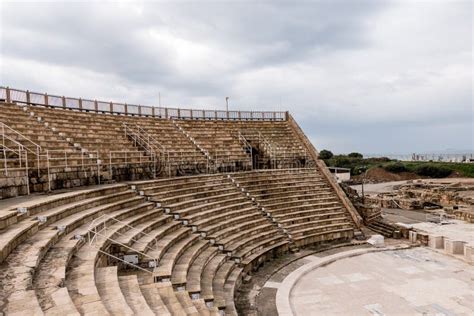 Amphitheater at Caesarea Maritima Stock Photo - Image of stadium, maritima: 92422038