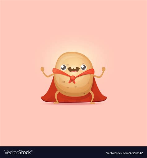 Cartoon potato clip art funny cute Royalty Free Vector Image