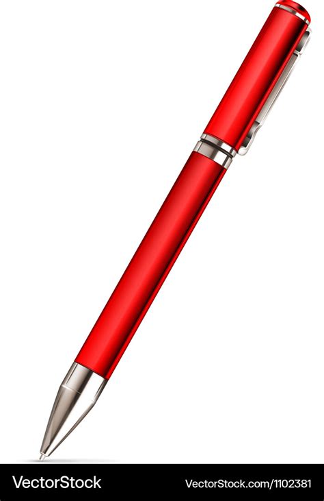 Red pen Royalty Free Vector Image - VectorStock