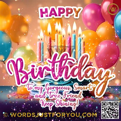 Happy Birthday Wishes For Friend Gif » WordsJustforYou.com - Original Creative Animated GIFs