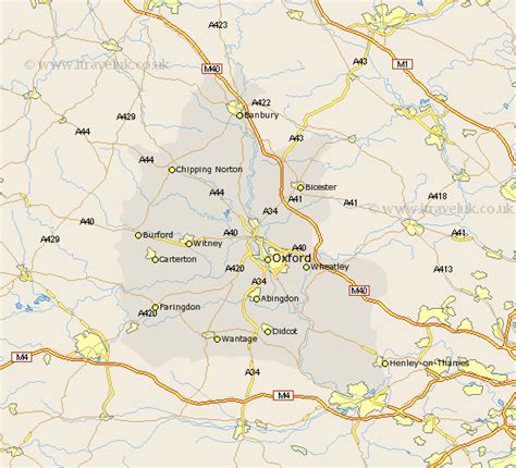 Oxfordshire Map - England County Maps: UK