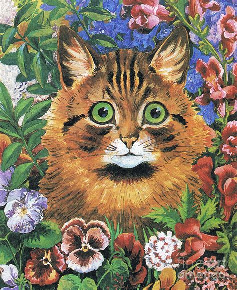 Cat study Painting by Louis Wain - Pixels