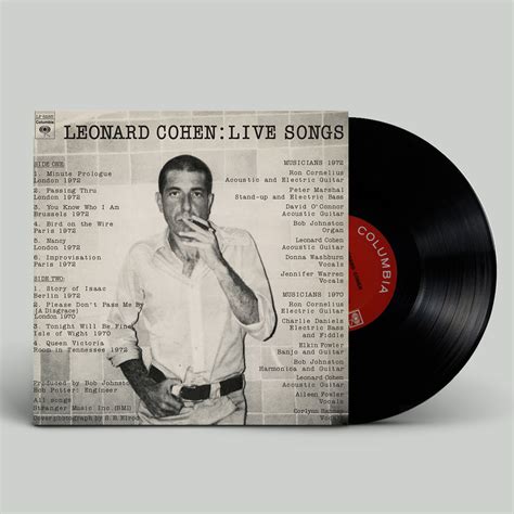 Leonard Cohen - Leonard Cohen - Live Songs: Vinyl LP - Sound of Vinyl