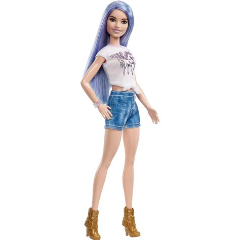 Barbie Fashionistas Doll, Original Body Type Wearing Unicorn Top - Walmart.com