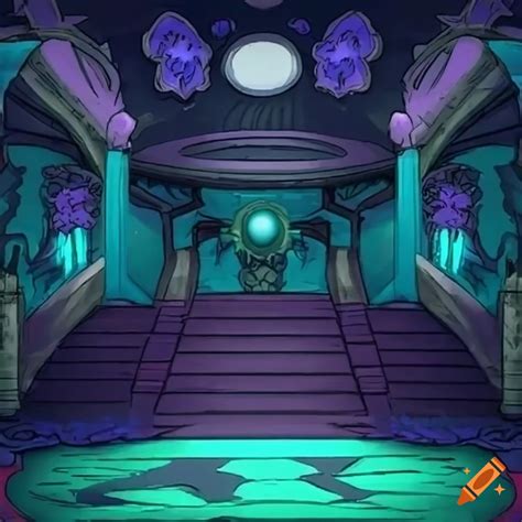 A haunted mansion interior painterly pokemon battle background large ...