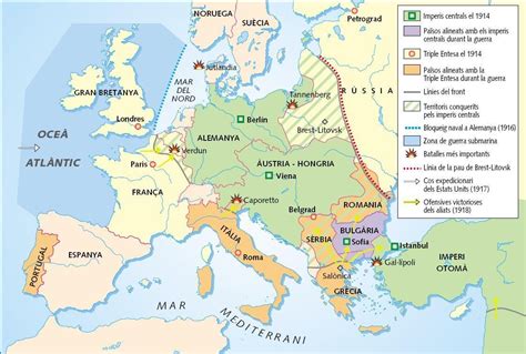 Mapa Europeo Primera Guerra Mundial