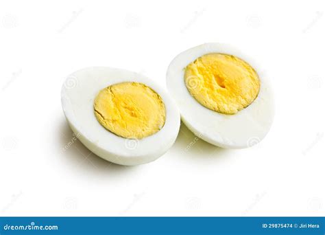 Two halves of a boiled egg stock photo. Image of food - 29875474