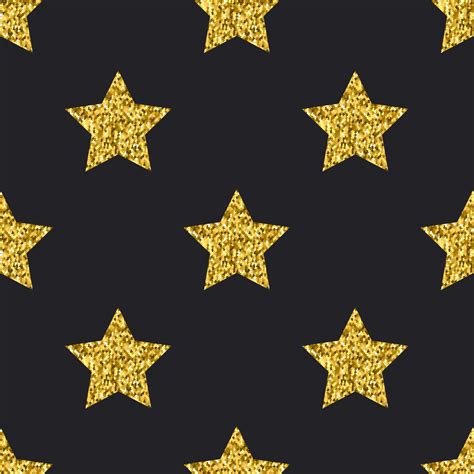 Vector gold glitter stars seamless pattern black background By Microvector | TheHungryJPEG